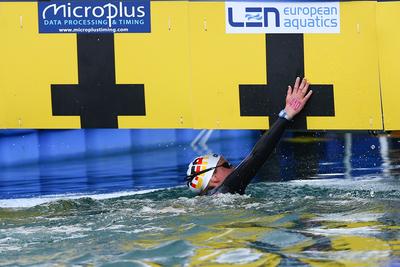 LEN European Aquatics Championships - SWIM-OPEN WATER 25KM - Woman-stock-photo