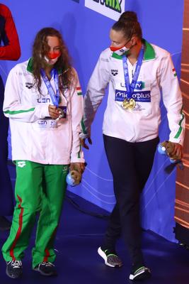 LEN European Water Championships - 400m Individual Medley Swimming-stock-foto