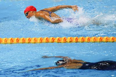 LEN European Water Championships - women's 200-meter butterfly-stock-photo