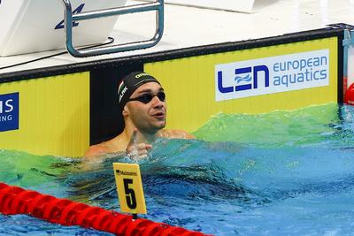 LEN European Aquatics Championships -  Mens 100m Butterfly Swimming-stock-photo