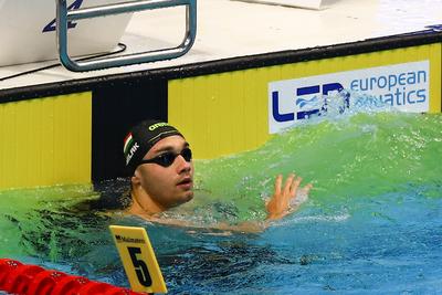 LEN European Aquatics Championships -  Mens 100m Butterfly Swimming-stock-foto