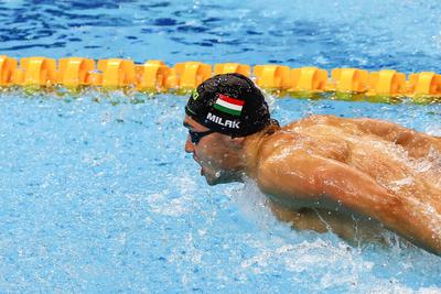 LEN European Aquatics Championships -  Mens 100m Butterfly Swimming-stock-foto