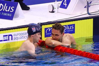 LEN European Aquatics Championships -  Mens 100m Butterfly Swimming-stock-foto
