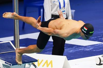 LEN European Aquatics Championships -  Mens 100m Butterfly Swimming-stock-foto