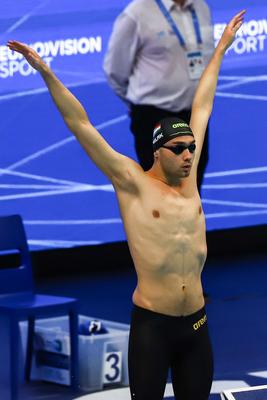LEN European Aquatics Championships -  Mens 100m Butterfly Swimming-stock-foto