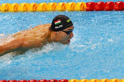 LEN European Aquatics Championships -  Mens 100m Butterfly Swimming-stock-foto