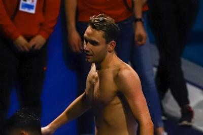 LEN European Aquatics Championships -  Mens 100m Butterfly Swimming-stock-foto