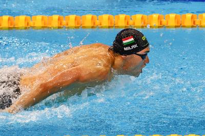 LEN European Aquatics Championships -  Mens 100m Butterfly Swimming-stock-foto