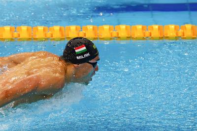LEN European Aquatics Championships -  Mens 100m Butterfly Swimming-stock-foto