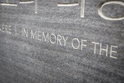 Danube shipwreck - The monument to the victims of the Mermaid was inaugurated-stock-foto