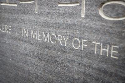 Danube shipwreck - The monument to the victims of the Mermaid was inaugurated-stock-photo