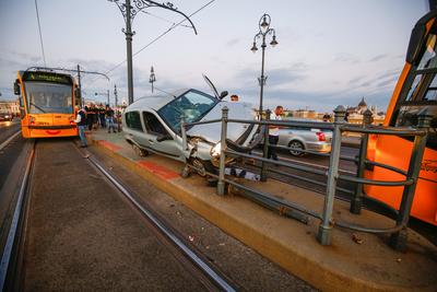 Baleset a Margit hídon-stock-foto