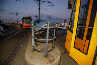 Baleset a Margit hídon-stock-foto