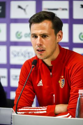 Football Conference League - Press conference before the match against Újpest FC- FC Basel-stock-photo