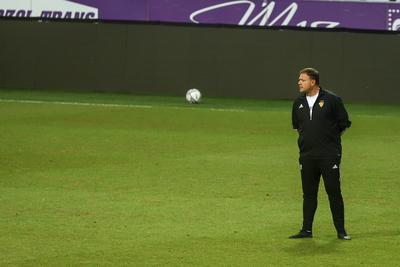 Football Conference League - FC Basel training before the match against Újpest FC-stock-foto