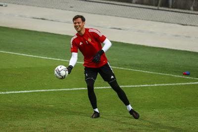 Football Conference League - FC Basel training before the match against Újpest FC-stock-foto