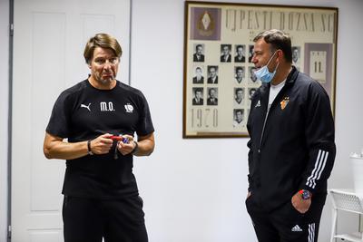 Football Conference League - Press conference before the match against Újpest FC- FC Basel-stock-foto