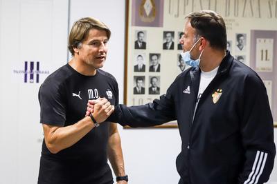 Football Conference League - Press conference before the match against Újpest FC- FC Basel-stock-foto