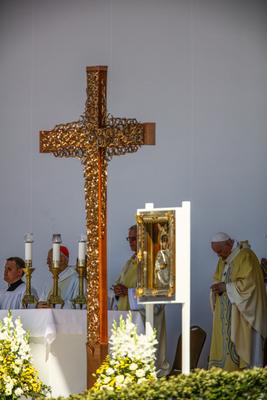 POPE - FRANCIS - VISITS - BUDAPEST-stock-foto