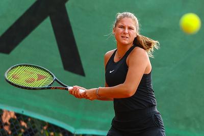 Naturtex Adult Hungarian National Championship Women 's Doubles Final 2021.-stock-foto
