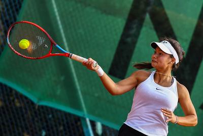 Naturtex Adult Hungarian National Championship Women 's Doubles Final 2021.-stock-foto