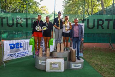 Naturtex Adult Hungarian National Championship Women 's Doubles Final 2021.-stock-photo