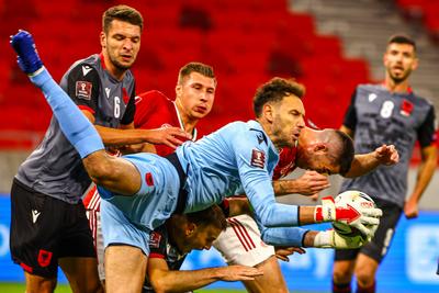 2022 FIFA World Cup Qualifier match between Hungary and Albania.-stock-photo