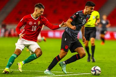 2022 FIFA World Cup Qualifier match between Hungary and Albania.-stock-photo