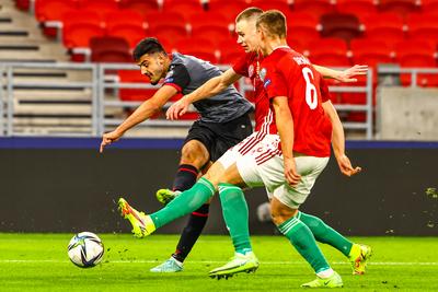 2022 FIFA World Cup Qualifier match between Hungary and Albania.-stock-photo