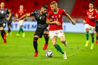 2022 FIFA World Cup Qualifier match between Hungary and Albania.-stock-photo