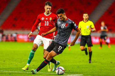 2022 FIFA World Cup Qualifier match between Hungary and Albania.-stock-photo