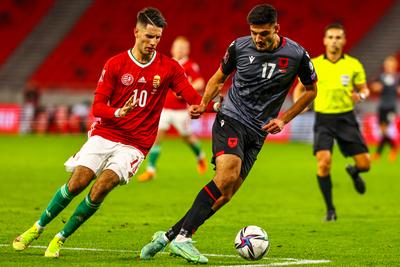 2022 FIFA World Cup Qualifier match between Hungary and Albania.-stock-photo