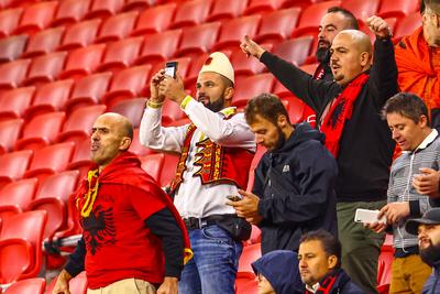 2022 FIFA World Cup Qualifier match between Hungary and Albania.-stock-photo