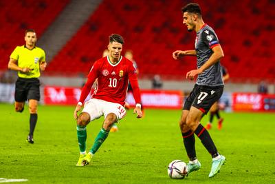 2022 FIFA World Cup Qualifier match between Hungary and Albania.-stock-photo