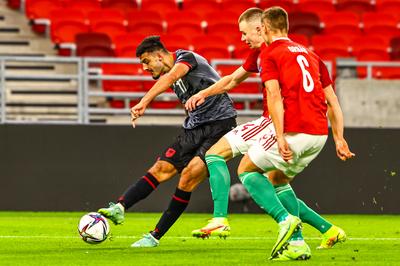 2022 FIFA World Cup Qualifier match between Hungary and Albania.-stock-photo