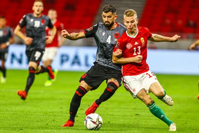 2022 FIFA World Cup Qualifier match between Hungary and Albania.-stock-photo