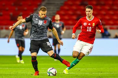 2022 FIFA World Cup Qualifier match between Hungary and Albania.-stock-photo