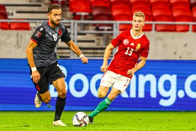 2022 FIFA World Cup Qualifier match between Hungary and Albania.-stock-photo