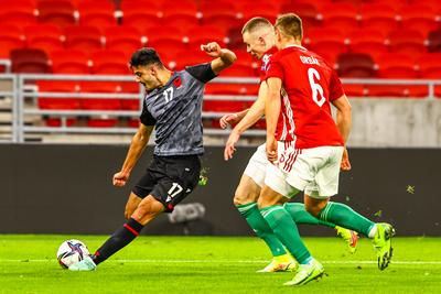 2022 FIFA World Cup Qualifier match between Hungary and Albania.-stock-photo