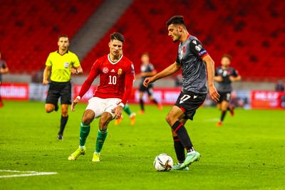 2022 FIFA World Cup Qualifier match between Hungary and Albania.-stock-photo