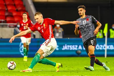 2022 FIFA World Cup Qualifier match between Hungary and Albania.-stock-photo