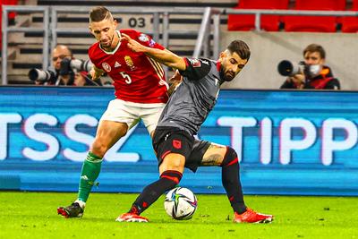 2022 FIFA World Cup Qualifier match between Hungary and Albania.-stock-photo