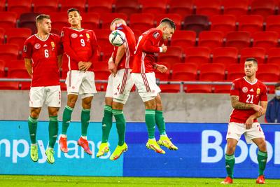 2022 FIFA World Cup Qualifier match between Hungary and Albania.-stock-photo