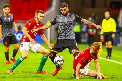 2022 FIFA World Cup Qualifier match between Hungary and Albania.-stock-photo