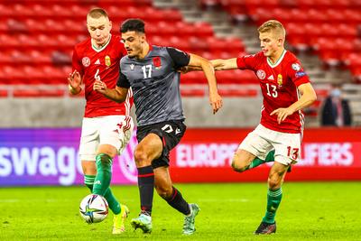 2022 FIFA World Cup Qualifier match between Hungary and Albania.-stock-photo