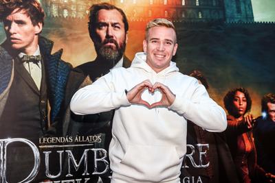 LEGENDÁS ÁLLATOK- DUMBLEDORE TITKAI- magyarországi gálapremier-stock-foto