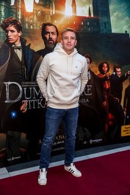 LEGENDÁS ÁLLATOK- DUMBLEDORE TITKAI- magyarországi gálapremier-stock-foto