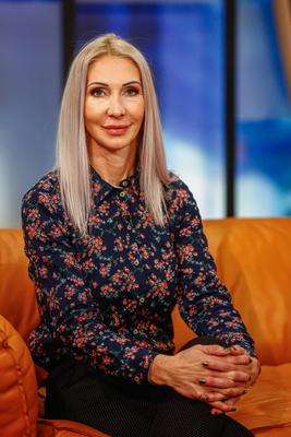 Frizbi late nigth Talk Show-stock-foto