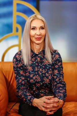 Frizbi late nigth Talk Show-stock-foto