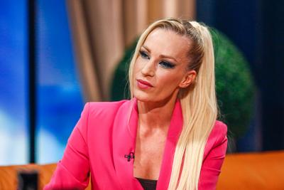 Frizbi late nigth Talk Show-stock-foto